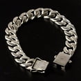 thumbnail image 2 of K-KED Solid 925 Sterling Silver Chain Men 12mm Curb Cuban Link Bracelet 57g/7.8inch, 2 of 8