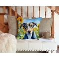 thumbnail image 3 of Catahoula in Sunflowers Throw Pillow 14 in x 14 in, 3 of 5
