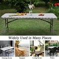 thumbnail image 4 of Picnic Table and Bench Cover Waterproof Tablecloth with Bench Cover Wipeable Rectangle Picnic Tablecloth for 30 ×72in Table Elastic Picnic Bench Covers for 12×72in Bench Indoor Outdoor, 4 of 11