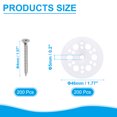 thumbnail image 2 of 46mm Plastic Washers, 200 Sets Plastic Insulation Washers Foam Board Fasteners Polypropylene Washer with Screws for Foam Insulation Board Fixing Insulation Pins Sound Proofing Wall, 2 of 7