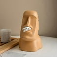 thumbnail image 4 of Estatua de Piedra de la Isla de Pascua Caja de Toallas de Papel Decoración del Hogar Estatua Decoración Retro para la Sala de Estar Accesorios para el Hogar A, 4 of 6