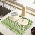 thumbnail image 2 of Yayeee Dish Drying Mat for Kitchen Counter 18" x 24" Microfiber Super Absorbent Coffee Decorative Pad, Green Martini Glass, 2 of 9