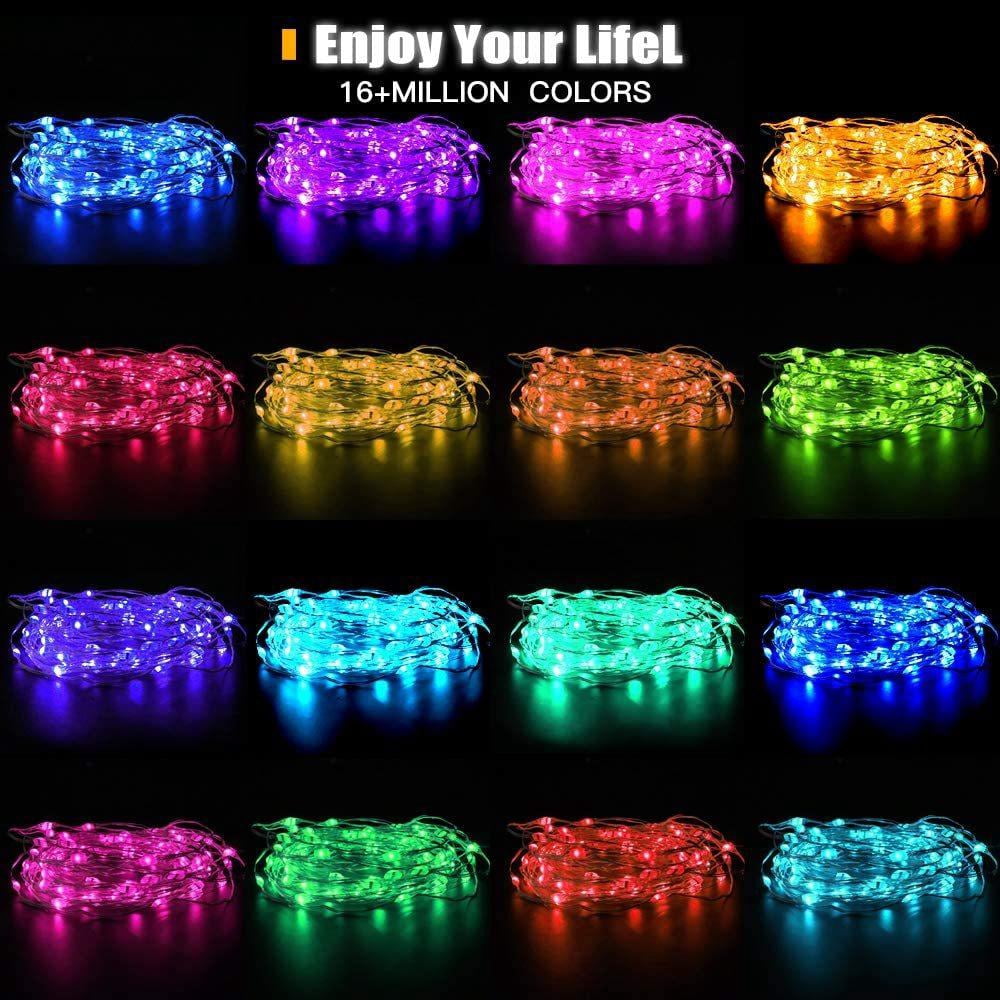 BTF-LIGHTING RGB IC Smart Fairy Lights 32.8FT 100 LEDs – USB, Bluetooth APP, Music Sync, IP65 Waterproof