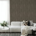 thumbnail image 3 of Tempaper Wide Plank Weathered Ebony Peel and Stick Wallpaper, 20.5" x 16.5', 3 of 8