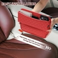 thumbnail image 5 of Uxcell 2pcs Car Seat Gap Filler Organizer 11.5 x 8 x 2.1 Inch Leather Universal Car Organizer Storage Box Between Seat and Console for Phone Sunglasses Keys, Red, 5 of 6