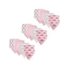 Hudson Baby Boy and Girl Bandana Bib, 12 Pack, Princess