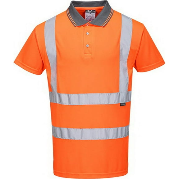 Portwest RT22 Hi-Vis S/S Polo Shirt RIS-Orange-5XL