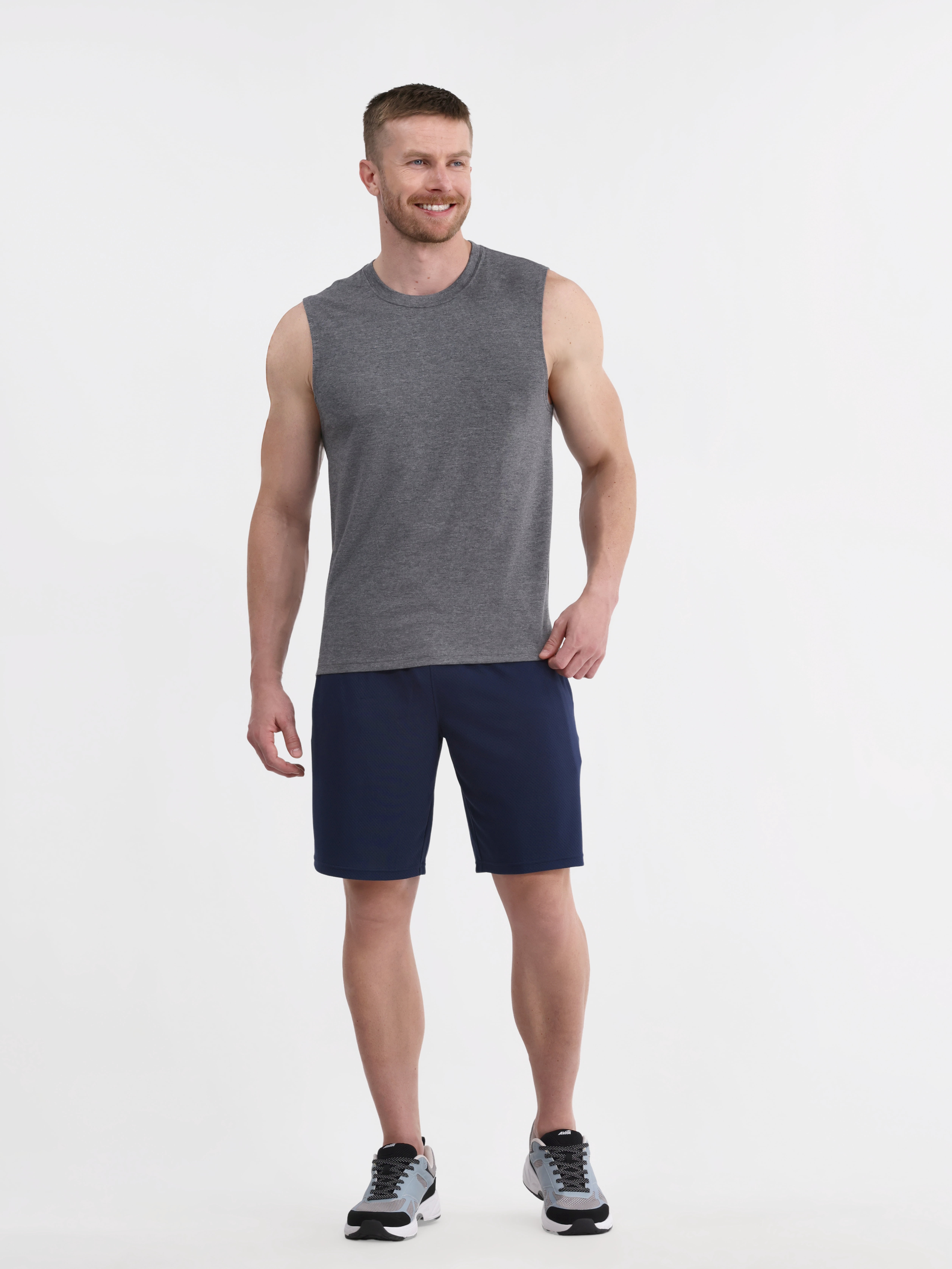 Athletic Works Men's and Men's Big & Tall Tri-Blend Muscle Tee, Sizes XS-4XLT
