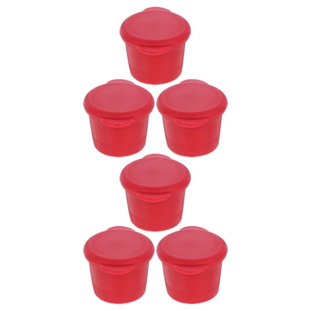 LOLIPPYY 6Pcs Red Silicone Wine Bottle Sealers Airtight Reusable Stopper Caps for Portable Wine Preservation