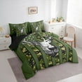 thumbnail image 3 of jejeloiu Rustic Camo Pattern 7-Piece Twin Bedding Sets,Jungle Animal Deer Bedding Comforter Set,Green Camouflage Sheet Sets For Kids,Luxury Bedroom Decor Reversible, 3 of 8
