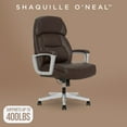 thumbnail image 4 of Shaquille O'Neal Rion Ergonomic Heavy-Duty Office Chair, PureSoft Upholstery, High-Back Desk Chair with 400 lb Capacity, Brown, 4 of 14