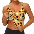 thumbnail image 3 of Fotbe Halloween Ghost Pumpkin Sujetador Deportivo Largo sin Aros para Mujer con Almohadillas y Soporte Medio, Transpirable y Absorbente, Camiseta Tipo Chaleco o Tank Top-Small, 3 of 8