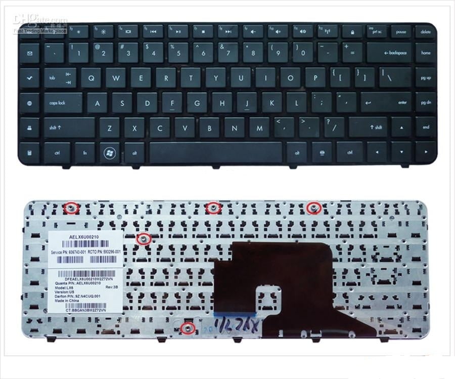 Keyboard For Hp Pavilion Dv6 6000 Series Laptops Walmart Com
