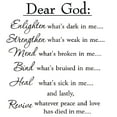 thumbnail image 3 of VWAQ Dear God Enlighten What's Dark in Me Wall Decals, 3 of 3