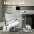 thumbnail image 4 of Bathtub Faucet Easy to Install Tub Spout with Diverter,American Standard Tub Faucet Replacement Fits 1/2" Copper Water Tube(5/8" Diameter) with Hex Wrench Chrome Finish, 4 of 7