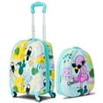 thumbnail image 1 of Juego de equipaje GYMAX Kids Carry On, 2 unidades, maletas con ruedas y mochila, 1 of 5