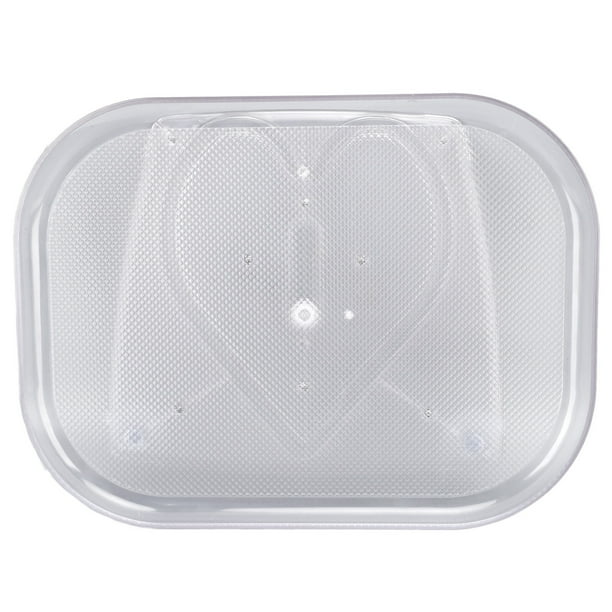 Organizador de plato giratorio para refrigerador, transparente, rectangular, para encimera, para almacenamiento de condimentos, para cocina doméstica, tamaño grande