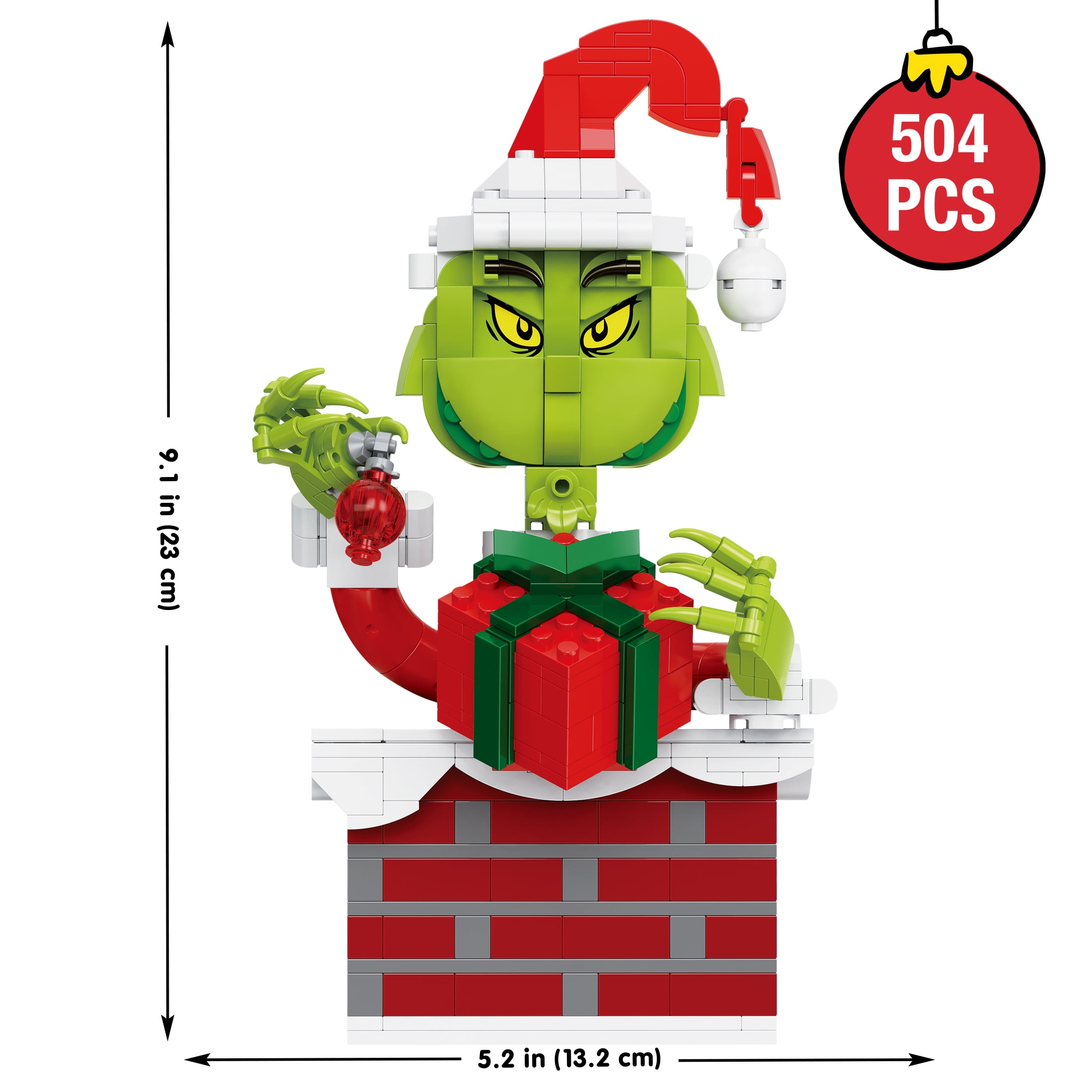 Brickcraft Up the Chimney Grinch Building Kit, (504 Pieces )– Limited Edition Christmas Décor Collectible & Gift for Kids Ages 8+
