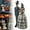 B, variant on Resin Skeleton Bride and Groom Statue – Dancing Halloween Couple Figurine for Shelf, Tabletop, and Gothic Home Decor