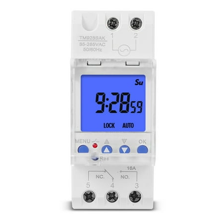 

SUKIY Electronic Weekly 7 Day Programmable Digital Timer Switch Backlit Lcd Time Relay