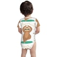 thumbnail image 5 of Daiia Cute Sloth In Yoga Pose Tree Printed Unisex-Baby Short Sleeve Onesies Bodysuits Baby Climbing Clothes Soft and Comfortable Romper with Expandable Shoulder Design-6 Months, 5 of 8