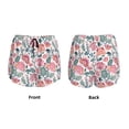 thumbnail image 5 of Picia Flower Leaves Pattern Women's 2 in 1 Athletic Running Shorts High Waisted Workout Casual Gym Sweat Shorts with Comfy Liner Zipper Pockets-XX-Large, 5 of 9