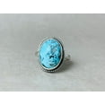 thumbnail image 2 of Heaven Crafts Blue Turquoise Ring Birthstone Statement Ring 925 Sterling Silver Bohemian Jewelry, 2 of 6