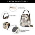 thumbnail image 4 of FORMRS Crossbody Bag for Women Quilted Travel Shoulder Cell Phone Purse with Chain Strap Handbag, Beige Cute Cats, 4 of 7