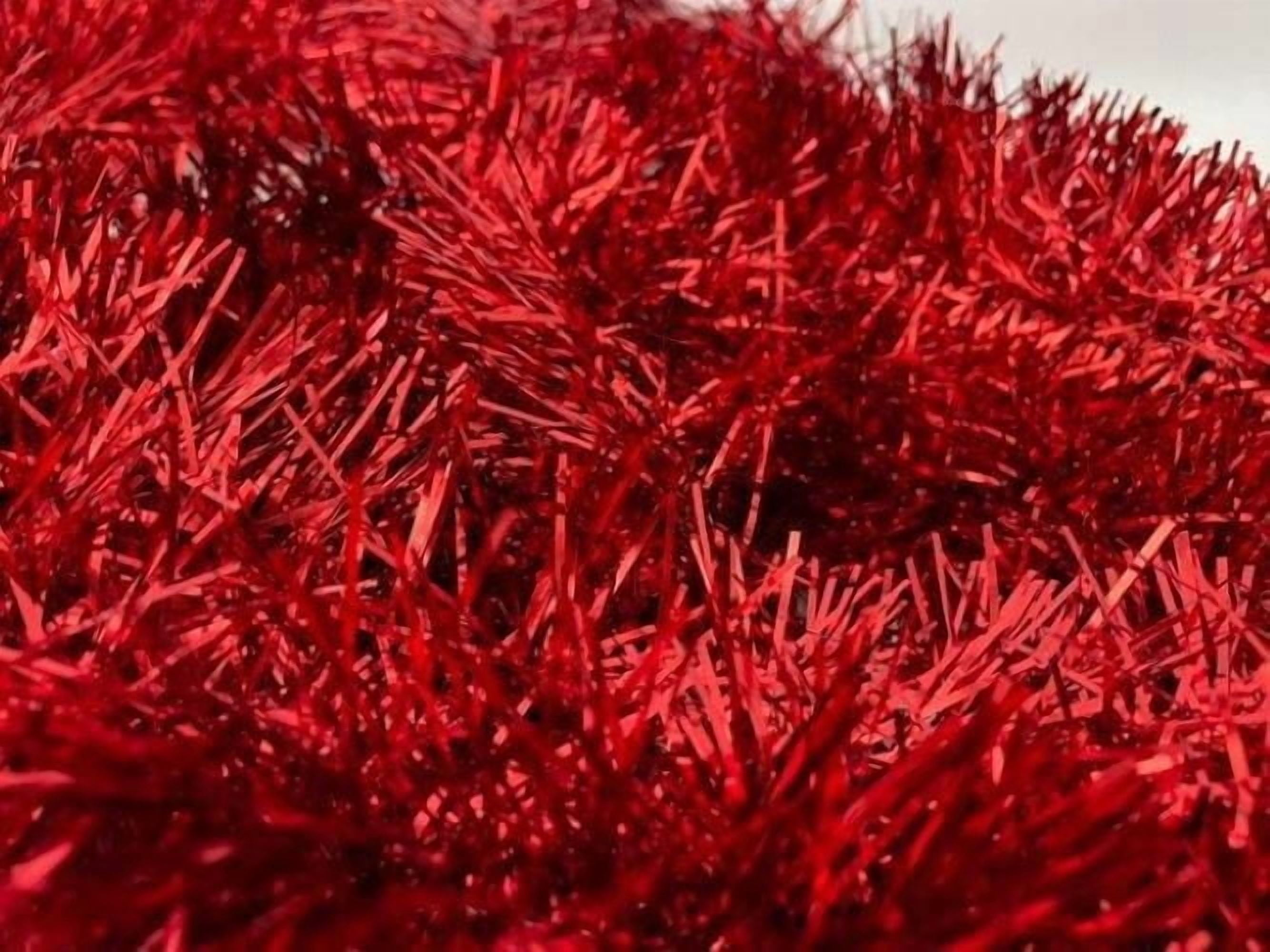 Holiday Time 15 Ft Tinsel Garland Red