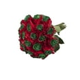 thumbnail image 2 of Painted Marshmallow Red & Green with Glitter Roses - 50 cm - Fresh Cut Flowers - 125 Stems - by Bloomingmore, 2 of 7