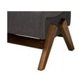 thumbnail image 5 of Baxton Studio Hanson Mid-Century Modern Dark Grey Fabric and Walnut Brown Finished Wood Ottoman, 5 of 6
