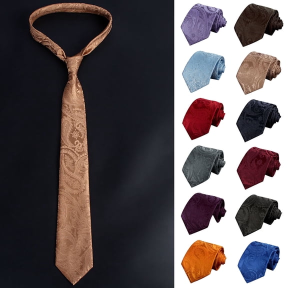 RYDCOT Skinny Ties for Men Mens Necktie formal Business Satin Silk Slim Tie Woven Paisley Jacquard Thin Tie Wedding Party