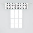 thumbnail image 2 of Ambesonne Swan Window Valance, Aquarelle Black Birds, 54" X 12", Charcoal Grey White Red, 2 of 3