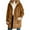 Coffee, variant on LYXSSBYX Womens Winter Coats Women Winter Warm Composite Plush Button Hooded Jacket Outwear Solid Color Coat