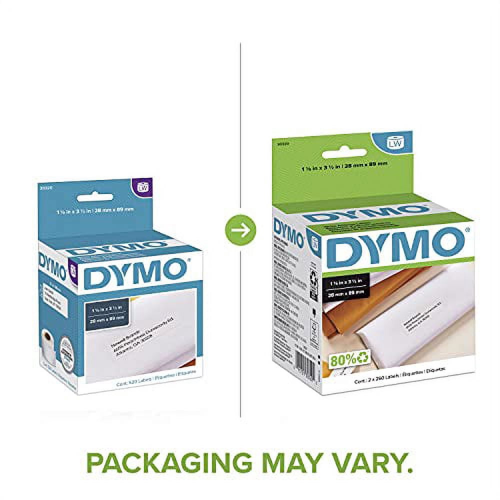 Dymo-costar 30320 Lw Mailing Address Labels For Label Writer & Label Printers, White - 2 - 0.125 x 3 - 0.5 in. 1 roll of 260