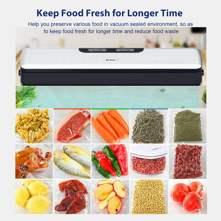 Vacuum Sealer, 5-In-1 Automatic Food Sealer with Sealer Bags, Food Vacuum  Sealer Machine for Food Storage, Sous Vide, Meal Prep, Dry/Moist/Soft/Hand
