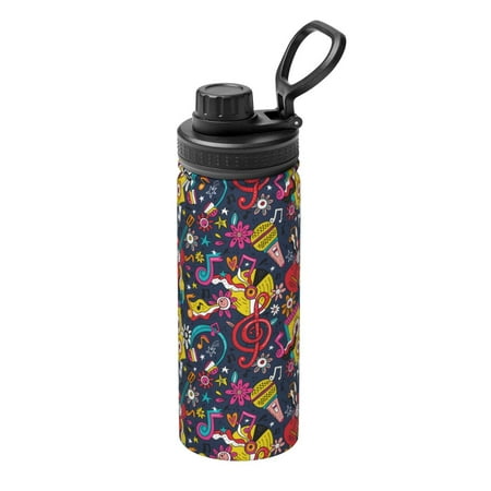 

Xecao Rock Music for 18oz Sports Insulated Kettle Thermos Flask For Outdoor Fitness Running And Travel Thermos Flask Insulated Water Bottles