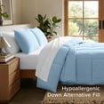 thumbnail image 4 of Bare Home Down Alternative Comforter Set - 3-Pieces - All Seasons - King, Light Blue, 4 of 10