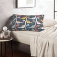 thumbnail image 5 of Plush Throw Pillow Covers, cute cartoon Dinosaur A Pillow Cases with Invisible Zipper, Breathable Microfiber Pillow Cases Standard Size for Sleeping Bedroom Sofa Living Room 14x20, 5 of 5
