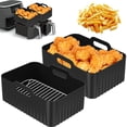 thumbnail image 2 of Air Fryer Silicone Liners and Air Fryer Rack Non-Stick Air Fryer Accessories for Baking 4Pcs, 2 of 11
