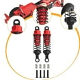 thumbnail image 6 of MERIGLARE 4x Shock Absorbers 1/12 1/16 Scale Metal Replacement Sturdy Upgrade Parts 55mm Dampers RC Shocks for D90 MN82 MN98 MN99S C24 , Red, 6 of 8
