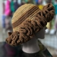 thumbnail image 5 of Ysmooiuy Handcrochet Bucket Hat for Women with Patchwork Ruffle Trim Elegant Fisherman Hat Photography Travel Floppy Bucket Hat, 5 of 9