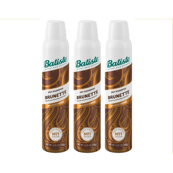 3 Pack Batiste Dry Shampoo Plus Beautiful Brunette, 4.23 Ounces/200ml Each
