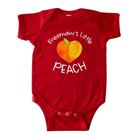 

Inktastic Meemaw s Little Peach Cute Peach Heart Gift Baby Boy or Baby Girl Bodysuit