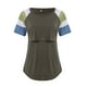 thumbnail image 1 of Mujeres Maternidad Embarazada Camisas Blusas Raya de Enfermería Manga Corta Cuello Redondo Blusa de Lactancia Odeerbi ODB123484, 1 of 6