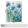 thumbnail image 4 of PRATYUS Blue Flowers Cozy Throw Blanket for Bedroom Living Rooms Sofa Couch All Seasons Soft Plush Blankets 50x60in, 4 of 6