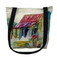 thumbnail image 1 of Betsydrake TY054S 13 x 13 in. Barn & Geranium Tote Bag - Small, 1 of 1