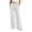 White, variant on Womens Athletic Side Stripe Wide Leg Long Pants Solid High Waist Casual Trousers with Pockets, Loose Breathable Bottoms for Jogging, Loungewear and Outdoor Walking White