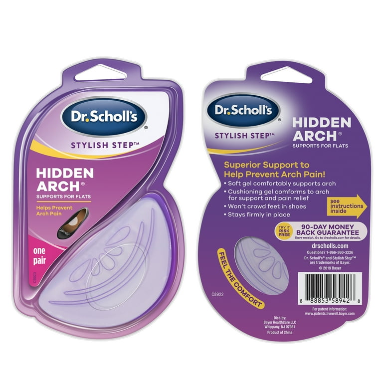 Dr. Scholl s Stylish Step Hidden Arch Support for Flats 1 Pair One Size Fits All
