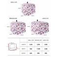 thumbnail image 2 of Purple Pink Spring Floral Small Toaster Cover 2 Slice, Kitchen Appliance Covers, Summer Botanical Flower Toaster Oven Cover with Loop, Bread Machine Cover Polyester Dust Cover Protection, 2 of 4